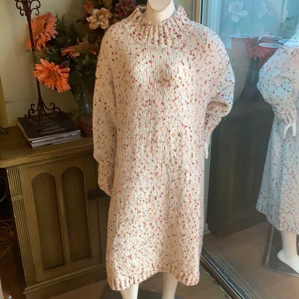 Loft Plus Flecked Turtleneck Sweater Dress
